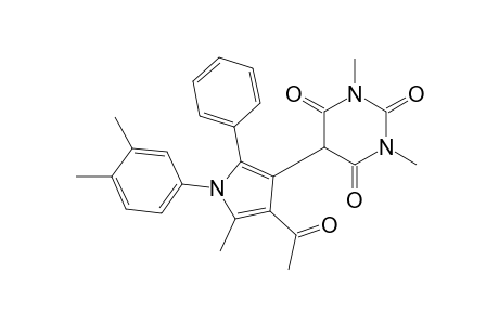 5-(4-Acetyl-1-(3,4-dimethylphenyl)-5-methyl-2-phenyl-1H-pyrrol-3-yl)-1,3-dimethylpyrimidine-2,4,6(1H,3H,5H)-trione