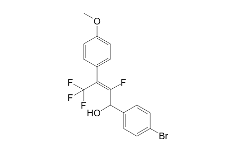 (E)-4,4,4-Trifluoro-3-(4-methoxyphenyl)-2-fluoro-1-(4-bromophenyl)but-2-en-1-ol