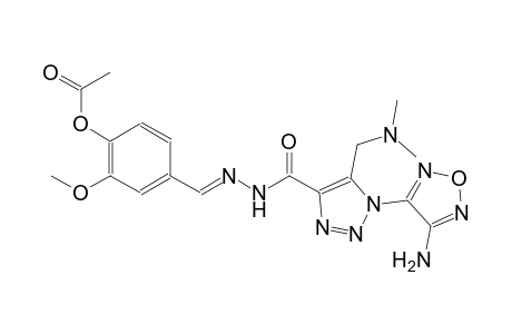 4-{(E)-[({1-(4-amino-1,2,5-oxadiazol-3-yl)-5-[(dimethylamino)methyl]-1H-1,2,3-triazol-4-yl}carbonyl)hydrazono]methyl}-2-methoxyphenyl acetate