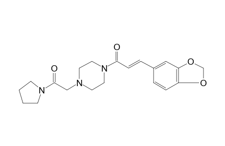 1-[(2E)-3-(1,3-Benzodioxol-5-yl)-2-propenoyl]-4-[2-oxo-2-(1-pyrrolidinyl)ethyl]piperazine