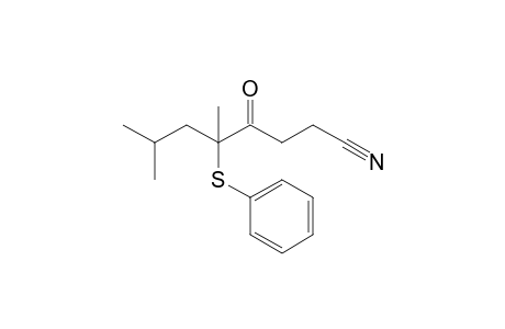 5,7-Dimethyl-4-oxo-5-(phenylthio)octanonitrile
