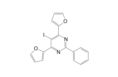 5-Iodo-2-phenyl-4,6-bis(2-furyl)pyrimidine