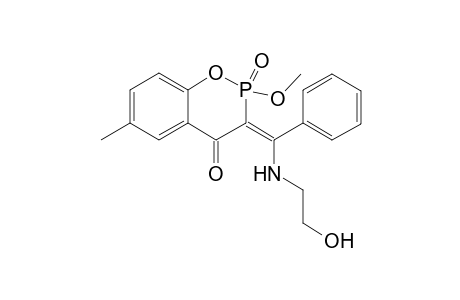 2-Methoxy-6-methyl-3-[1'-(ethanolamino)benzylidene]-2,3-dihydro-2,4-dioxo-2-.lambda.5-benzo[e]-[1,2]-oxaphosphinane