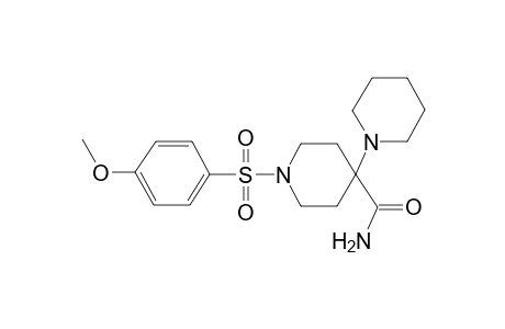 1-(4-Methoxyphenyl)sulfonyl-4-(1-piperidinyl)-4-piperidinecarboxamide