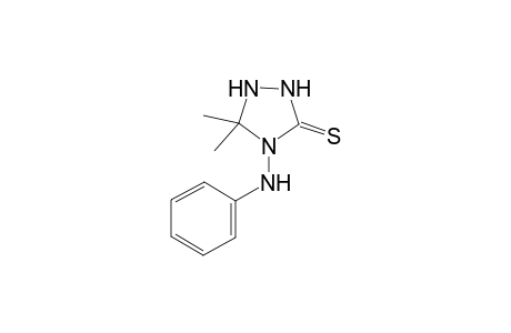 5,5-Dimethyl-4-phenylamino-[1,2,4]triazolidine-3-thione