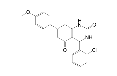 7-(4-Methoxyphenyl)-4-(2-chlorophenyl)-2-oxo-1,2,3,4,5,6,7.8-octahydroquinazoline-5-one