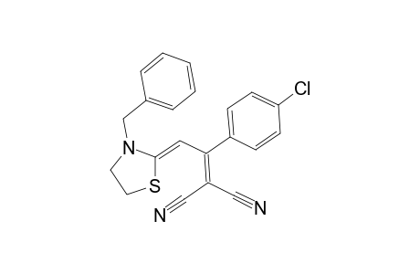 4-(3-BENZYLTHIAZOLIDIN-2-YLIDENE)-2-CYANO-3-(4-CHLOROPHENYL)-BUT-2-ENENITRILE