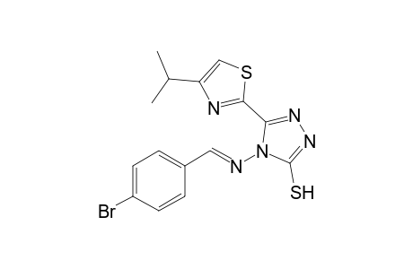 4-(4-Bromobenzylideneamino)-5-(4-isopropylthiazol-2-yl)-4H-1,2,4-triazole-3-thiol