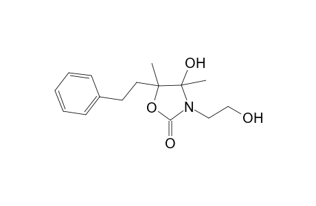 4-Hydroxy-3-(2-hydroxyethyl)-4,5-dimethyl-5-(2-phenylethyl)-1,3-oxazolidin-2-one
