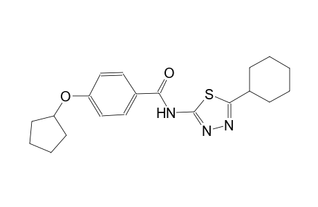 N-(5-cyclohexyl-1,3,4-thiadiazol-2-yl)-4-(cyclopentyloxy)benzamide