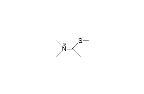 1-Methylthio-ethane 1-dimethyliminium cation