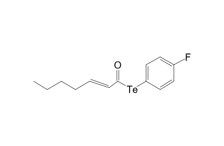 p-Fluorophenyl hept-2-en-telluroloate