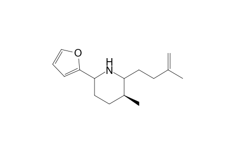 Piperidine, 6-(2-furanyl)-3-methyl-2-(3-methyl-3-butenyl)-, (2.alpha.,3.beta.,6a)-(.+-.)-
