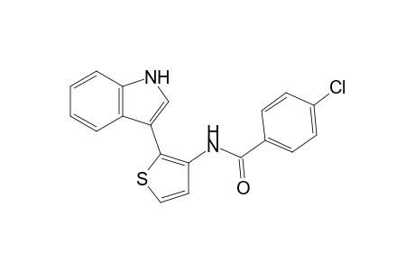 4-Chloranyl-N-[2-(1H-indol-3-yl)thiophen-3-yl]benzamide
