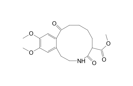 3-Benzazacyclododecine-5-carboxylic acid, 1,2,3,4,5,6,7,8,9,10-decahydro-12,13-dimethoxy-4,10-dioxo-, dimethyl ester