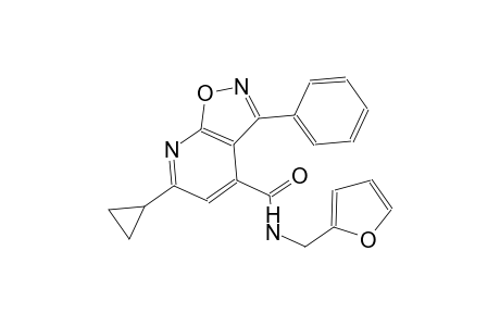 isoxazolo[5,4-b]pyridine-4-carboxamide, 6-cyclopropyl-N-(2-furanylmethyl)-3-phenyl-