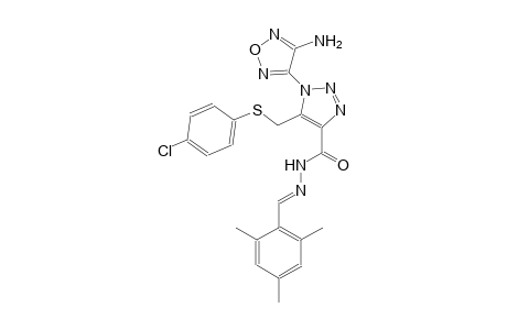 1-(4-amino-1,2,5-oxadiazol-3-yl)-5-{[(4-chlorophenyl)sulfanyl]methyl}-N'-[(E)-mesitylmethylidene]-1H-1,2,3-triazole-4-carbohydrazide
