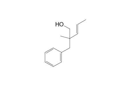 (E)-2-benzyl-2-methylpent-3-en-1-ol