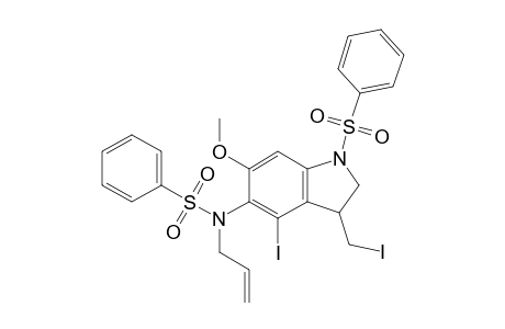 N-allyl-N-[1-(benzenesulfonyl)-4-iodo-3-(iodomethyl)-6-methoxy-indolin-5-yl]benzenesulfonamide