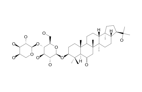 GLINUSIDE-C;3-O-BETA-D-GLUCOPYRANOSYL-(4<-1)-BETA-L-ARABINOPYRANOSYL-22-BETA-HYDROXYHOPANE-6-ONE