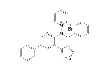 1-{N-Benzyl-N-[5-phenyl-3-(thiophen-3-yl)pyridin-2-yl]amino}pyridium bromide