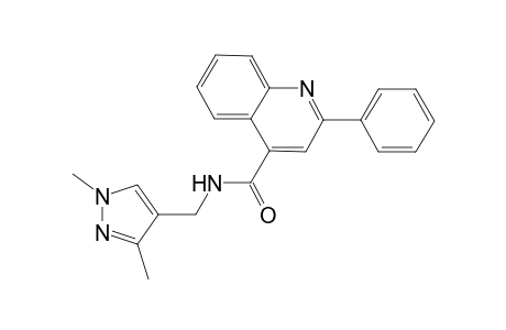 N-[(1,3-dimethyl-1H-pyrazol-4-yl)methyl]-2-phenyl-4-quinolinecarboxamide