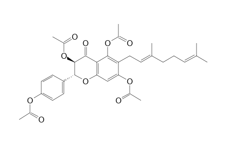 acetic acid [4-[(2R,3R)-3,5,7-triacetoxy-6-[(2E)-3,7-dimethylocta-2,6-dienyl]-4-keto-chroman-2-yl]phenyl] ester