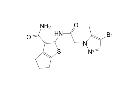 2-{[(4-bromo-5-methyl-1H-pyrazol-1-yl)acetyl]amino}-5,6-dihydro-4H-cyclopenta[b]thiophene-3-carboxamide