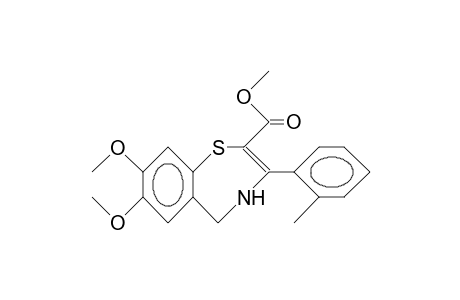 2-Carbomethoxy-3-(2-methyl-phenyl)-7,8-dimethoxy-4,5-dihydro-1,4-benzothiazepine