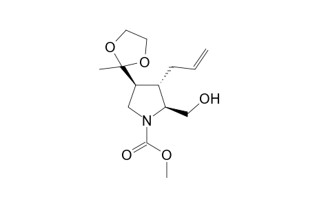 (2S,3S,4S)-1-(Methoxycarbonyl)-4-(2-methyl-1,3-dioxolan-2-yl)-3-(2-propenyl)-2-pyrrolidin-2-methanol