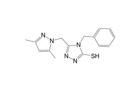 4-benzyl-5-[(3,5-dimethyl-1H-pyrazol-1-yl)methyl]-4H-1,2,4-triazole-3-thiol