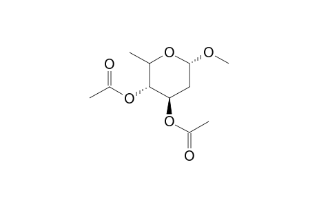 .alpha.-L-lyxo-Hexopyranoside, methyl 2,6-dideoxy-, diacetate