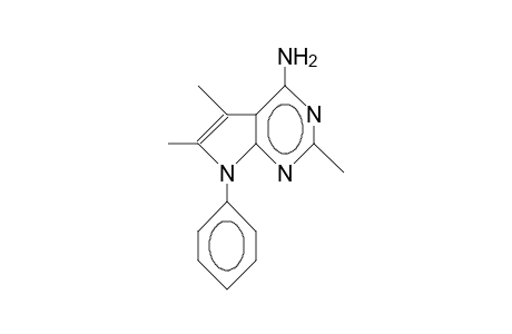 7-Phenyl-2,5,6-trimethyl-7H-pyrrolo(2,3-D)pyrimidin-4-amine