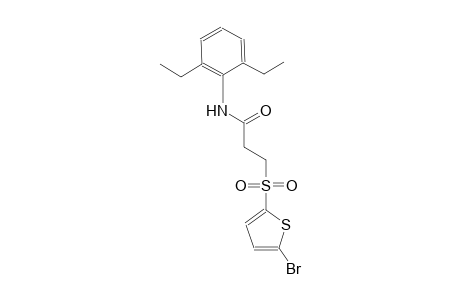 3-[(5-bromo-2-thienyl)sulfonyl]-N-(2,6-diethylphenyl)propanamide
