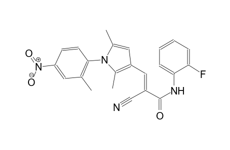 (2E)-2-cyano-3-[2,5-dimethyl-1-(2-methyl-4-nitrophenyl)-1H-pyrrol-3-yl]-N-(2-fluorophenyl)-2-propenamide