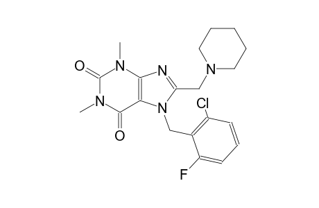 7-(2-chloro-6-fluorobenzyl)-1,3-dimethyl-8-(1-piperidinylmethyl)-3,7-dihydro-1H-purine-2,6-dione