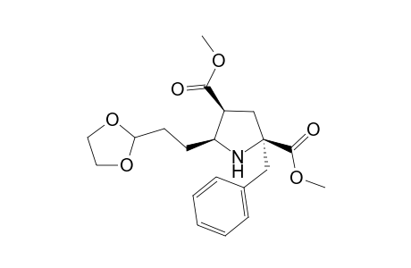 Dimethyl 2-benzyl-c-5-[2'-(1'',3''-Dioxolan-2''-yl)ethyl]pyrrolidin-r-2,c-4-dicarboxylate