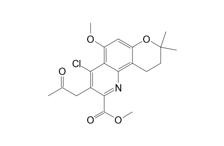 8H-Pyrano[2,3-h]quinoline-2-carboxylic acid, 4-chloro-9,10-dihydro-5-methoxy-8,8-dimethyl-3-(2-oxopropyl)-, methyl ester