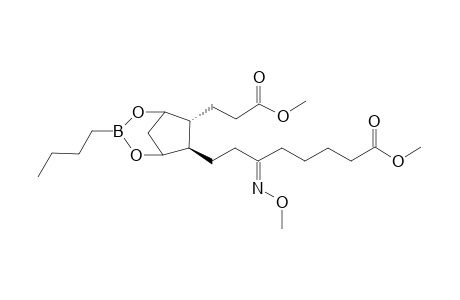 1,20-dimethyl 9a,11a-dihydroxy-15-methyloxime-2,3,4,5,20-pentanor-19-carboxyprostanoate n-butylboronate ester