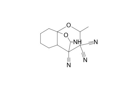 12-imino-9-methyl-10,11-dioxatricyclo[5.3.2.0~1,6~]dodecane-7,8,8-tricarbonitrile