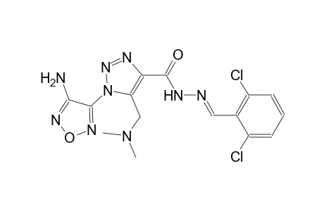 1-(4-amino-1,2,5-oxadiazol-3-yl)-N'-[(E)-(2,6-dichlorophenyl)methylidene]-5-[(dimethylamino)methyl]-1H-1,2,3-triazole-4-carbohydrazide