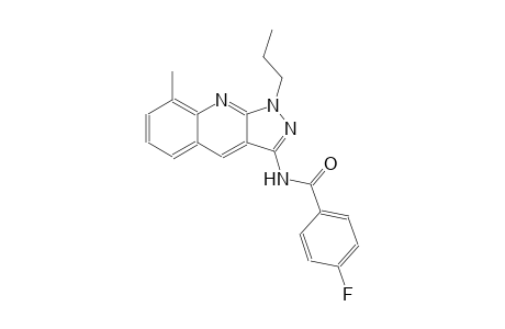 4-fluoro-N-(8-methyl-1-propyl-1H-pyrazolo[3,4-b]quinolin-3-yl)benzamide
