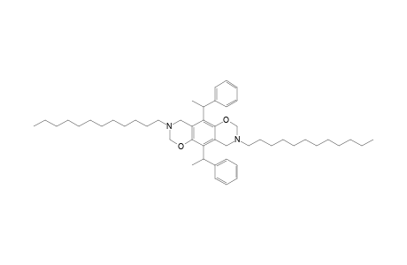 1,3-Oxazino[6,5-g][1,3]benzoxazine, 3,8-didodecyl-2,3,4,7,8,9-hexahydro-5,10-bis(1-phenylethyl)-