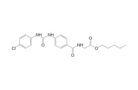 p-[3-(p-chlorophenyl)ureido]hippuric acid, pentyl ester