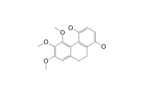 CALANHYDROQUINONE_C;1,4-DIHYDROXY-5,6,7-TRIMETHOXY-9,10-DIHYDROPHENANTHRENE
