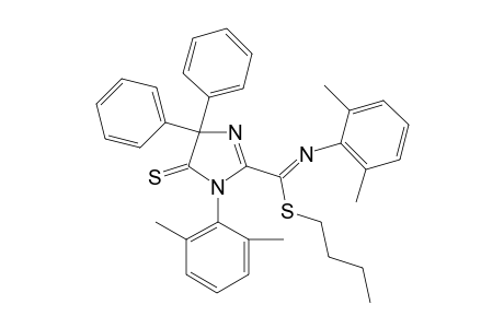 S-Butyl N-(2,6-dimethylphenyl)-1-(2,6-dimethylphenyl)-4,4-diphenyl-2-imidazolin-5-thone-2-thiocarboximidate