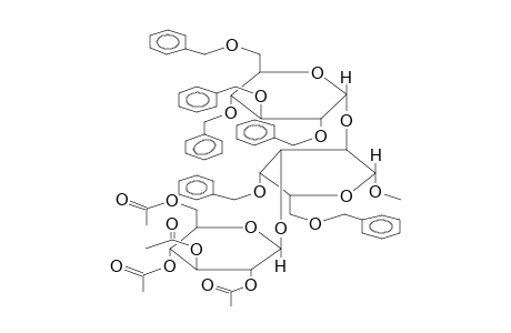 METHYL 4,6-DI-O-BENZYL-2-O-(2,3,4,6-TETRA-O-BENZYL-ALPHA-D-GLUCOPYRANOSYL)-3-O-(2,3,4,6-TETRA-O-ACETYL-BETA-D-GLUCOPYRANOSYL)-BETA-D-GALACTOPYRANOSIDE