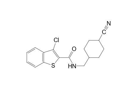 3-chloro-N-[(p-cyanocyclohexyl)methyl]benzo[b]thiophene-2-carboxamide
