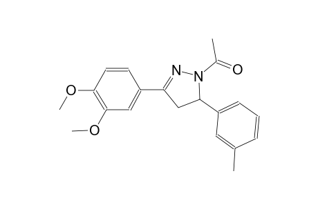 1H-pyrazole, 1-acetyl-3-(3,4-dimethoxyphenyl)-4,5-dihydro-5-(3-methylphenyl)-