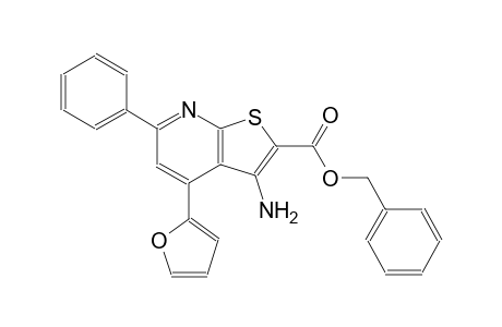 thieno[2,3-b]pyridine-2-carboxylic acid, 3-amino-4-(2-furanyl)-6-phenyl-, phenylmethyl ester